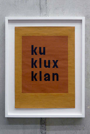 Franz Erhard Walther, Ku Klux Klan, 1957, Pencil, distemper on thin cardboard, 62 x 45 cm