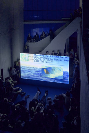 Hito Steyerl, Liquidity Inc., 2014. Exhibition view: Left To Our Own Devices, KOW, Berlin 2015 (Photo: Alexander Koch, KOW)