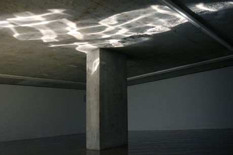 Arno Brandlhuber, Im Archipel, KOW exhibition space filled with water, Sep 2012 (Photo: Alexander Koch)