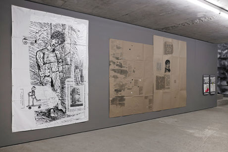 Eugenio Dittborn: Pinturas Aeropostales. Exhibition view