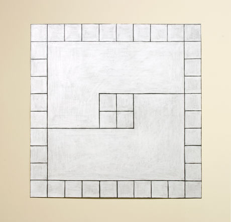 o.T. (Ladders and Snakes), 2011, graphite on paper, 71x71 cm