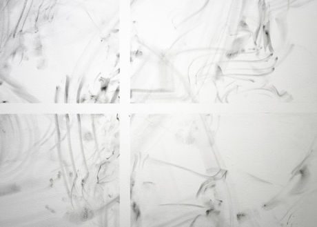 o.T., 2011, graphite dust on wall