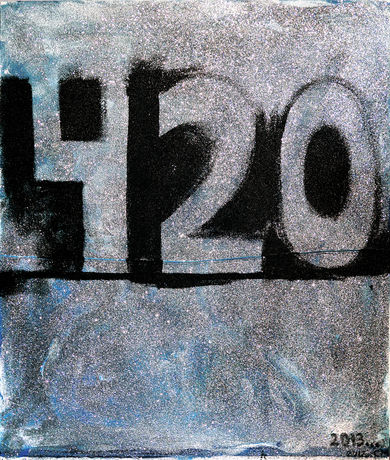 Four Twenty..., 2012/2013, oil and glitter on canvas, 147 x 125 cm