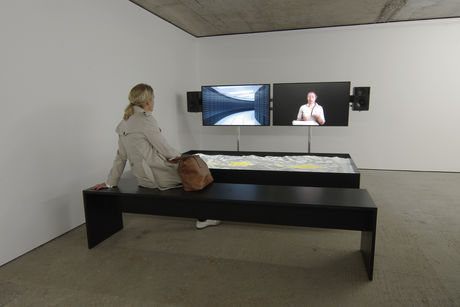 Hito Steyerl, Duty Free Art, 2015. Exhibition view: Left To Our Own Devices, KOW, Berlin 2015 (Photo: Alexander Koch, KOW)