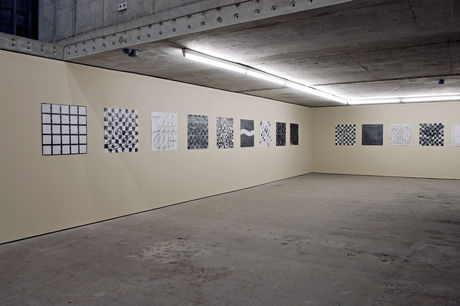 o.T. (Ladders and Snakes), 2011, 17 drawings, graphite on paper, 71x71 cm each