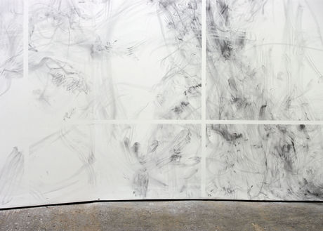o.T., 2011, graphite dust on wall