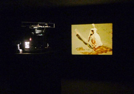 Exhibition view (Barbara Hammer, Optic Nerve, 1985, 16mm film, color, sound by Helen Thorington, 16 min)