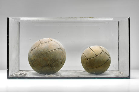 Jeff Koons, Two Ball Total Equilibrium Tank, 1984. Collection The Cabinet of Ramon Haze