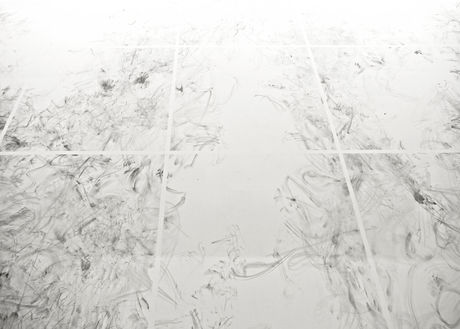 o.T., 2011, graphite dust on wall