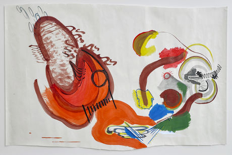Barbara Hammer, Chumash Bright, 1969/1971, acrylic on paper, 80 x 121.7 cm